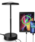 LED Table Lamp Dimmable Desk Lamp Reading Lamp With USB A And Type C Charging Port 2 Prong Outlet Power Touch Control Night Light