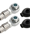 Three Quarter Inch Heim Joint Rod End Kit With Chromoly Joints And Tube For Suspension Steering And Traction Bars Right And Left Hand Thread Steering Joints Panhard Kit Chrome Plated Balls Beefy Rugged Build Smooth Alignment, two rod ends and dust boots