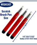 Fiberglass Scratch Brush Pen Set 3 Pack For Jewelry Watches Coins And Electronics Cleaning Rust And Corrosion Removal In Tight Spaces