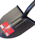Round Point Heavy Duty Shovel With Fiberglass Long Handle For Gardening And Landscaping, Rugged Steel Build, Square And Flat Head, USA Made