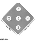 Fencing Training Target For Saber Foil And Epee With Five Bullseyes, grey wall-mount, size 33x33 cm, 800g weight.