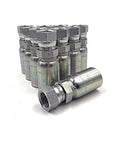 10-pack FJX-12-12 hydraulic hose end fittings, 3/4 in hose x 3/4 in JIC 37° female swivel crimp.