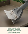 Beast Mode Heavy Duty Griddle Scraper With 6 Inch Stainless Steel Blade Ergonomic Handle And Splash Guard For Easy Cleaning of Flat Top Grills