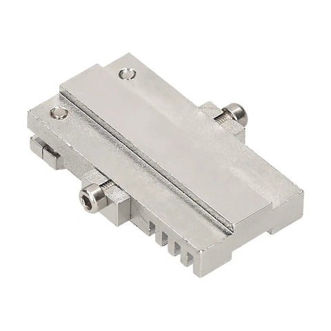 Universal Key Clamping Fixtures Set With Storage Box for Key Cutting Machines, metal clamping fixture top view.