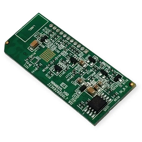 Top Shelf Replacement For Washing Machine WiFi Control Board showing green circuit board with various components for robust operation.