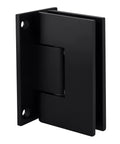 Vienna 037 Series Matte Black Wall Mount Shower Door Hinge For Three Eighths To One Half Inch Glass, side view