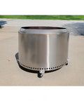 Heavy Duty Wheeled Fire Pit Base With Locking Casters That Rolls Easy, Solid Aluminum Stand For 30.1 Inch Diameter