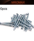 Self Drilling Confirmat Screws M7x50mm For Woodworking Inner Hex Drive Carbon Steel Blue Finish 20 Pieces