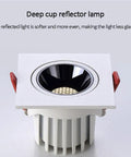 Close-up view of UWYTGF 3.3 Inch Retrofit Led Recessed Light, Dimmable Led Recessed with deep cup reflector design.
