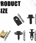 Badass 100 Piece Car Body Screw And Bolt Kit Featuring Universal U Screws Fasteners for Bumper Repair and Vehicle Trim has various sizes shown.