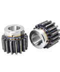 Premium Heavy Hitting 2 Piece 2.5 Modulus Spur Gear Motor Pinion Set Featuring Step Keyway And Shoulder Design Hardened Steel