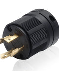 Locking NEMA L14-30P Generator Plug For 30A 125/250V 3 Pole 4 Wire Grounding Industrial Grade UL Listed, side view
