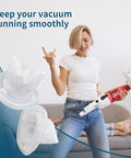 Dustbuster Handheld Vacuum Filter Replacement HNVCF10 Fits HNVC115 HNVC215 HNVC220 Series 4 Pack shown with woman vacuuming