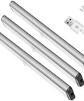 Under Cabinet LED Lights With Motion Sensor And USB Rechargeable Magnet Light Bar, 10 LED Night Light Kit in slim aluminum