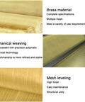 Brass Filter Screen Mesh For DIY Projects showing mechanical weaving and mesh leveling details, 20 To 200 Mesh Range.