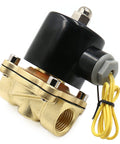 Half Inch Brass Electric Solenoid Valve DC 12V Normally Closed NC Direct Acting Heavy Duty Valve For Water Air Gas DN15