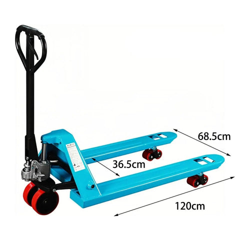 Heavy Duty Manual Pallet Jack Workhorse Featuring Silky Smooth Caster Wheels And Quick Release Pedal For Zero Sweat Daily Grind Factory And Retail Transport Anywhere