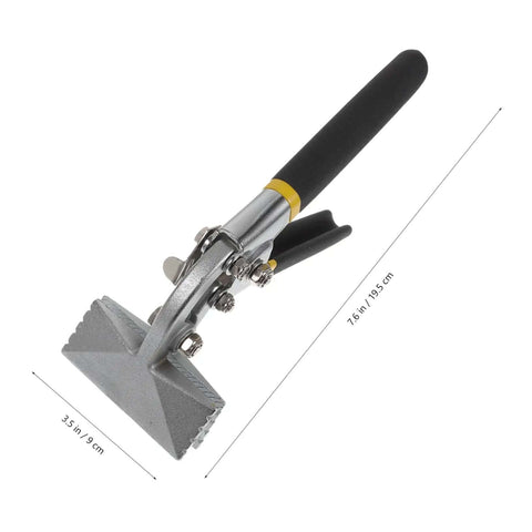 3 Inch Manual Sheet Metal Bender Tool With Straight Jaw Edge Seamer, showing 3.5-inch jaw width detail for roofing projects