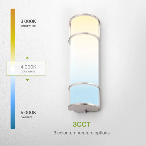 Brighten Your Bathroom With This 18 Inch LED Vanity Light Bar Featuring 3 CCT Dimmable Lighting, Energy Star ETL Listed