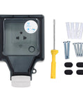 Outdoor Smart Outlet With Slick App Remote Control And Programmable Timer Ip66 Weatherproof Power Socket For Patio And Backyard with mounting hardware.