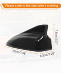 Shark Fin Roof Antenna Cover For Hyundai Kona 2018 2019 2020 2021 2022 2023 And Kia Sorento 2019 2020 Glossy Black With Chip Antenna Topper Cap Replacement Dope Sleek Exterior Trim Upgrade And Durable Fit 96210-J9300 shown with dimensions