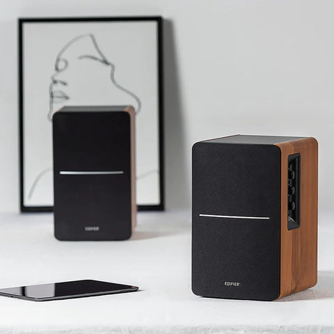Powered Bookshelf Studio Monitors For Home Studio And Desk Setup 42 Watts RMS 2.0 Stereo Near Field Listening Subwoofer Line Out