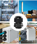 Three Quarter Inch NPT Cable Glands Nylon PA66 IP68 Waterproof Adjustable Heavy Duty Strain Relief Cord Grips, installation examples