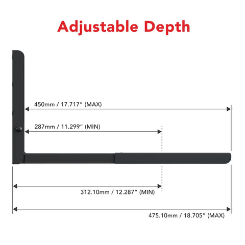 Wall Mounted Microwave Brackets Set Of 2 Heavy Duty Black Steel With Universal Fit Adjustable Arms Extending 11 To 17 Inches Holds Up To 99 Lbs Rock Solid Microwave Shelf Support
