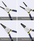 Snap Ring Pliers Set 7 Inch Heavy Duty External And Internal Circlip Pliers Kit With Straight And Bent Jaw Tips For Ring Remover