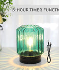 Battery Operated Table Lamp 8 Inch Cordless LED Lantern With 6 Hour Timer For Indoor Outdoor Decor USB Power Cable Included