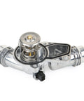 Premium Aluminum Thermostat Housing Assembly Upgrade For BMW Vehicles Including E46 E39 E60 E83 E53 E85 325i 330i 525i 530i X5 X3 Z3 Z4 Plug And Play Easy Install Direct Fit Replacement 11537509227