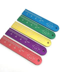 5 Piece Dental Endo Ruler Set For Pro Grade Root Canal Measurement Stainless Steel Colorful Scale Gauges In Purple Red Green Blue Yellow Endodontic Span Measurements For Clinicians, 40mm