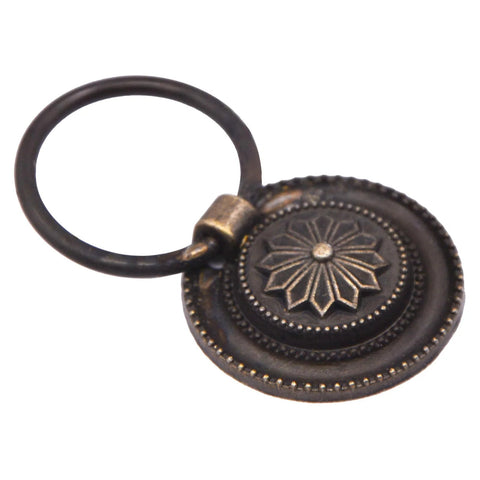 Antique Round Drawer Pulls Vintage Style Knobs for Furniture Cabinet Cupboard Dresser Bronze Finish Zinc Alloy Detail View