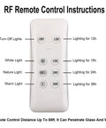 JUDYSSY 30W Led Solar Powered Flood Lights remote control with buttons for white, nature, and warm light settings.