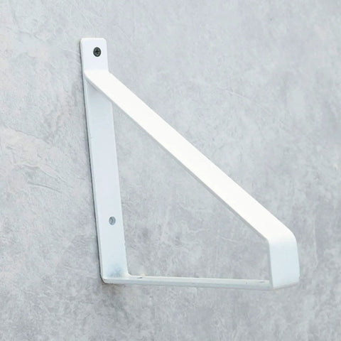 Invisible Shelf Brackets Legit Heavy Duty Floating Wall Mount Supports Rust Proof Metal Corner Braces Smooth Matte Finish shown on wall.