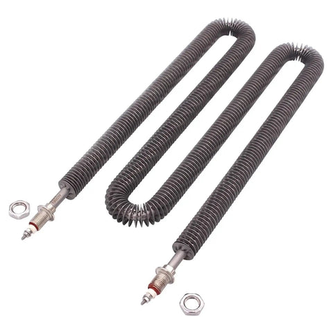Heavy Duty Electric Finned Tubular Heater And Air Oven Heating Element With M12 Thread 220V 1Kw Up To 2500W Rapid Heat stainless steel coil design