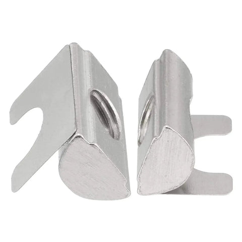 High Strength M5 Roll In Spring T Nuts With Spring Sheet For 4040 Aluminum Profile Slot, Nickel Plated Carbon Steel heavy duty fasteners.