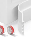 GroTheory 2-pack door draft stopper under-door sweep, white, 2 in W x 39 in L, weather-stripping door seal