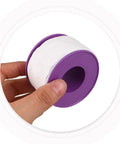 4 Rolls PTFE Thread Seal Tape for Water Pipes and Plastic Lines, Waterproof and Leak Resistant Plumber Tape for Quick Home Repairs and Professional Work, Universal Fit for Pipe Threads and Fittings, one white roll in purple spool