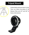 Tripod mount for 0.71x Focal Reducer Speed Booster Lens Mount Adapter From Pentax 645 To Leica Or Panasonic L Mount Cameras
