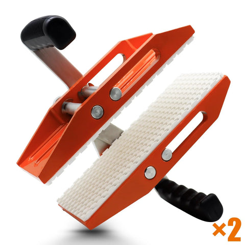 SDRTOP granite carrying clamps (2-pack) with white rubber-lined jaws and black handles