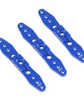 Three Piece Aluminum RC Clamping 25T Servo Horns Set With Double Arm Steering Arms, blue anodized for 1/8 and 1/10 Scale RC Cars