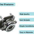 Front Wheel Bearing And Hub Assembly For Nissan Sentra 2007 2008 2009 2010 2011 2012 2.0L 4 Lug With ABS Premium Replacement Part