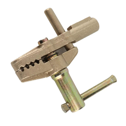Pro Industrial Heavy Duty 600A Brass Welding Ground Earth Cable Clamp With All Copper Build, Screw Connection for secure welding grip.