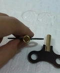 Sturdy Steel Clock Winding Key Set For Antique Grandfather Clocks And Mechanical Alarms, Smooth 4.4mm Square Inner Diameter shown