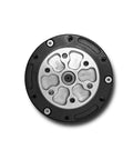 Front view of Dual Encoder Built In Drive Servo Manipulator Micro Gear Motor Joint MG4010E V3 RS485, round metal component