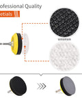 Two and Three Inch Versatile Sanding Discs Kit for Drill, Grinder and Rotary Tools, showing backer plate details