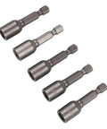 Fabulett Metric Nut Socket Set With 1/4 Inch Hex Shank Adapter For Impact Rated Drills And Screwdrivers Featuring Quick Release Chrome Vanadium Steel Drivers In 5 Pc Variety Including 8 Mm Head Size, five 8 mm metric nut drivers