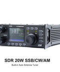 G90 HF Radio SDR 20W With Built In Auto Antenna Tuner For SSB, CW, And AM, Portable Ham Transceiver front angle view