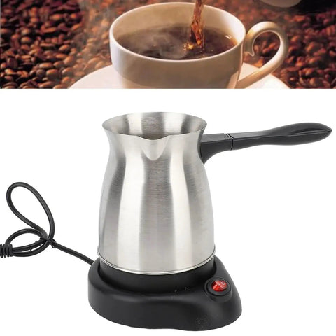 All In One Electric Turkish Coffee Maker With 600ml Capacity, Multifunction Espresso Tea Milk Pot, 600W Stainless Steel Heating